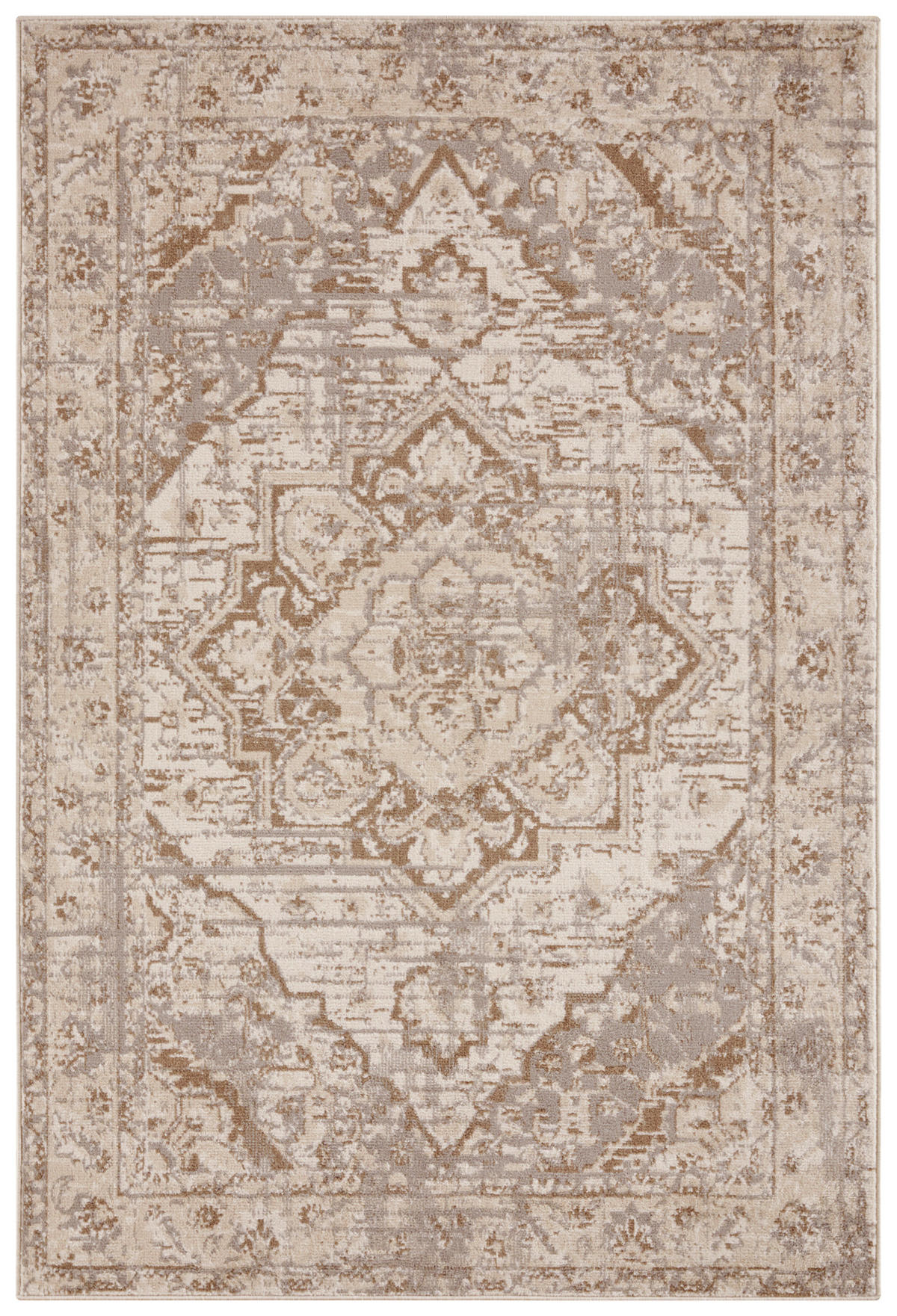 FLACHWEBETEPPICH 120/170 cm Terrain Braun, Creme  - Creme/Braun, Design, Kunststoff/Textil (120/170cm) - Hanse Home