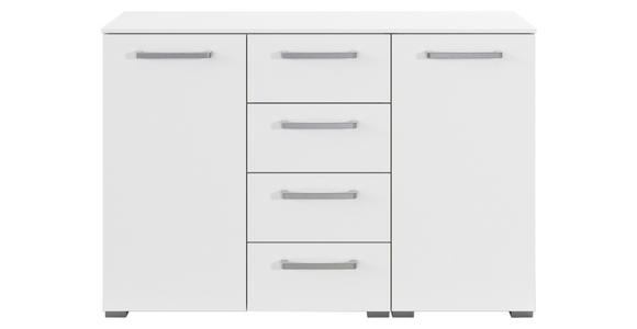 KOMMODE , 120/81/42 cm, 4 Schublade(n)  - Edelstahlfarben/Alufarben, Basics, Holzwerkstoff/Kunststoff (120/81/42cm) - Xora
