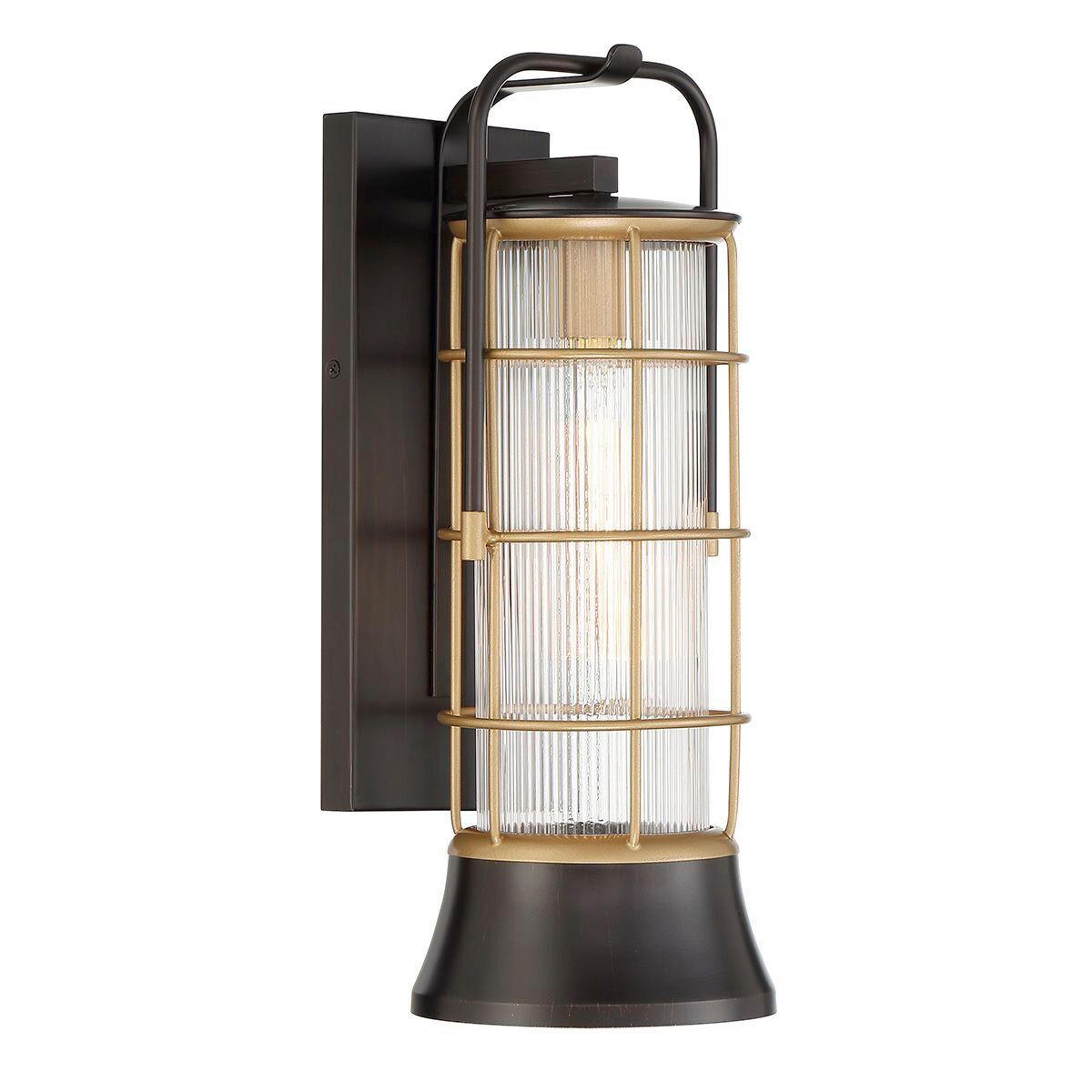 WANDLEUCHTE    - Multicolor, KONVENTIONELL, Glas/Metall (41,1/15,3/18,4cm) - Elstead Lighting