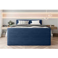 BOXSPRINGBETT 180/200 cm  in Dunkelblau  - Schwarz/Dunkelblau, KONVENTIONELL, Textil/Metall (180/200cm) - Carryhome