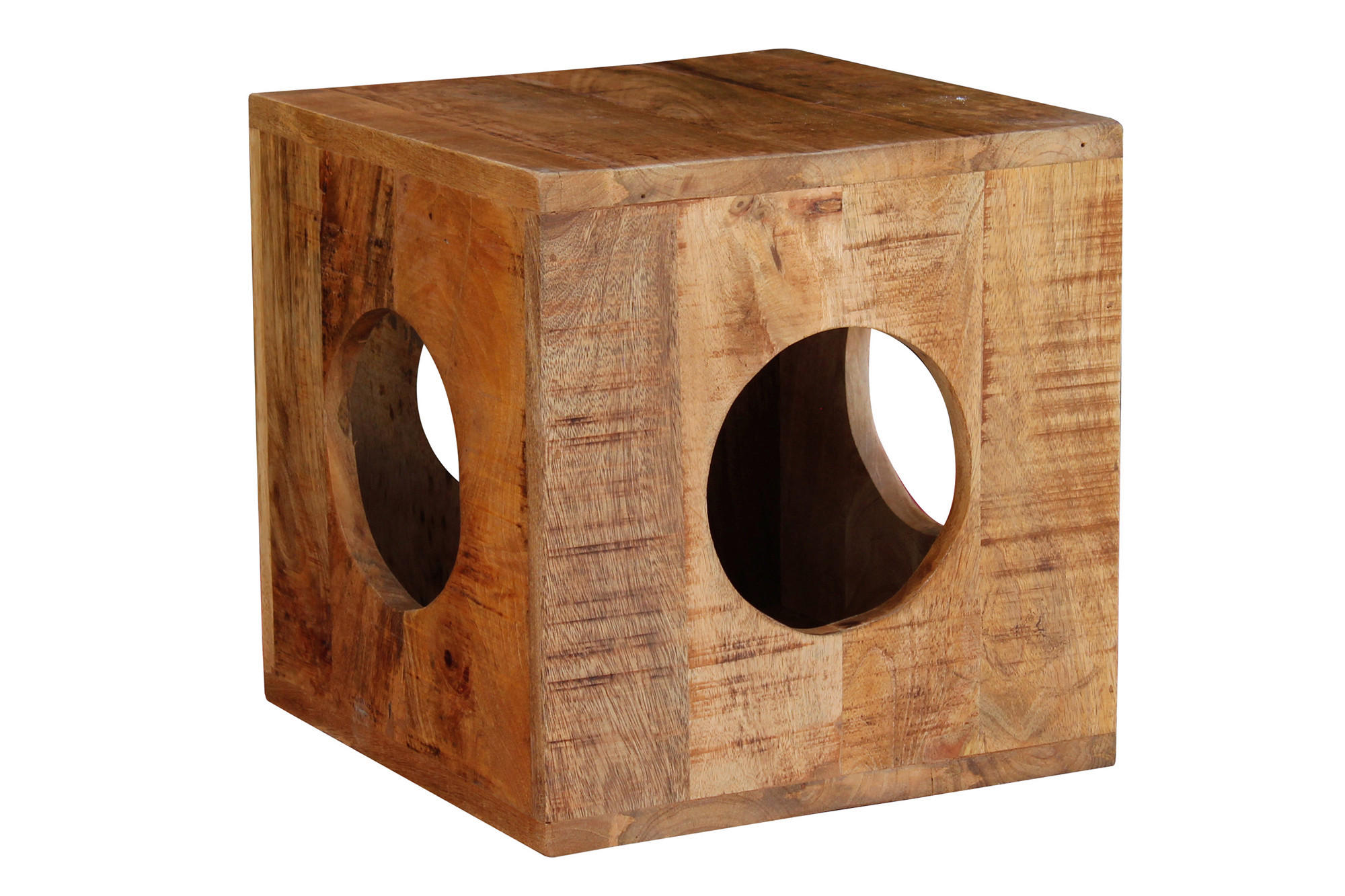 BEISTELLTISCH 35/35/35 cm Mangoholz massiv Naturfarben quadratisch  - Naturfarben, Design, Holz (35/35/35cm) - Livetastic