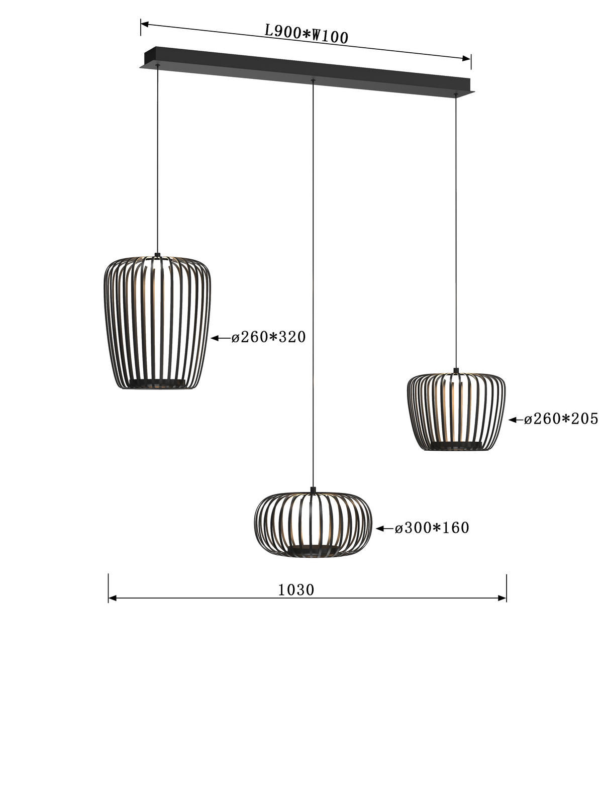 LED-HÄNGELEUCHTE 90/8/150 cm  - Schwarz, Design, Metall (90/8/150cm)