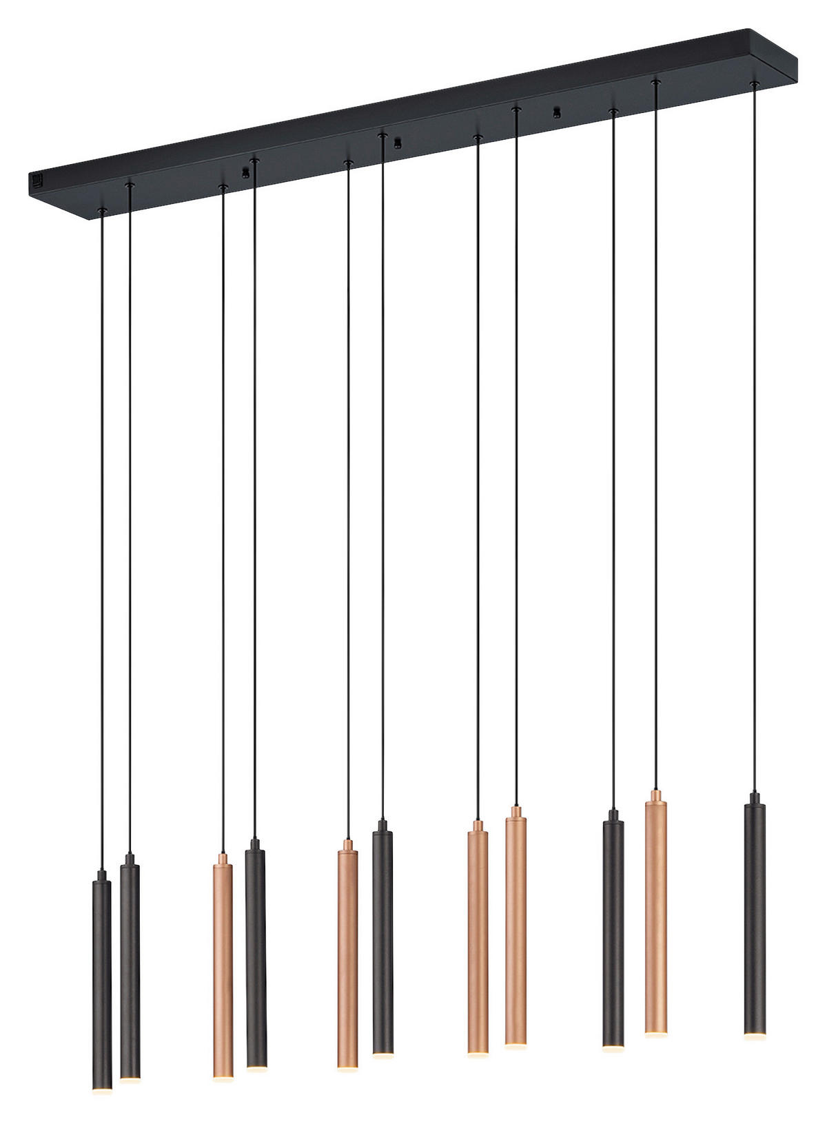 LED-HÄNGELEUCHTE Musterring 115/15/150 cm  - Schwarz/Weiß, Design, Kunststoff/Metall (115/15/150cm) - Musterring