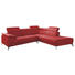WOHNLANDSCHAFT in Leder Rot - Chromfarben/Rot, Design, Leder/Metall (268/205cm) - Pure Home Lifestyle WOHNLANDSCHAFT in Leder Rot - Chromfarben/Rot, Design, Leder/Metall (268/205cm) - Pure Home Lifestyle