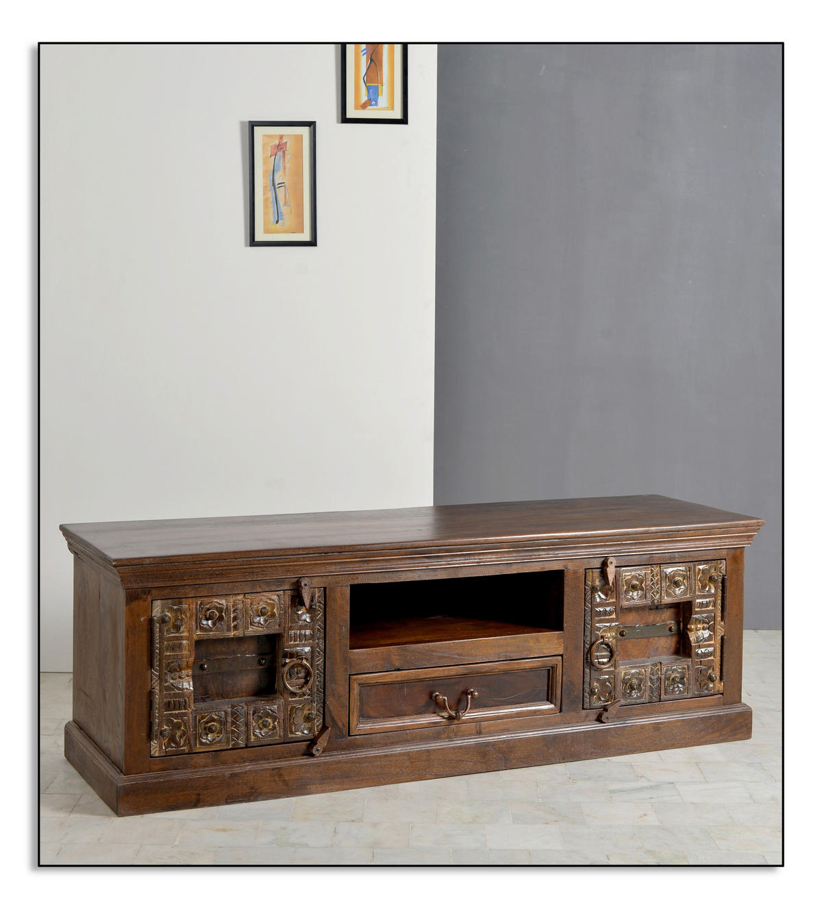 LOWBOARD  150/50/45 cm 1 Schublade(n)  - Schwarz/Braun, Design, Holz/Metall (150/50/45cm) - MID.YOU