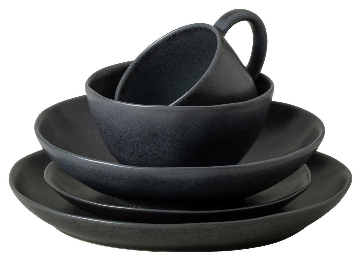 KOMBISERVICE Schwarz LIVIA 5-teilig 1 Personen  - Schwarz, Basics, Keramik - Costa Nova