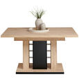 ESSTISCH 140-180/90/75 cm Nachbildung  Holzwerkstoff ausziehbar rechteckig Schwarz, Eiche Artisan  - Schwarz/Eiche Artisan, KONVENTIONELL, Holzwerkstoff (140-180/90/75cm) - Carryhome