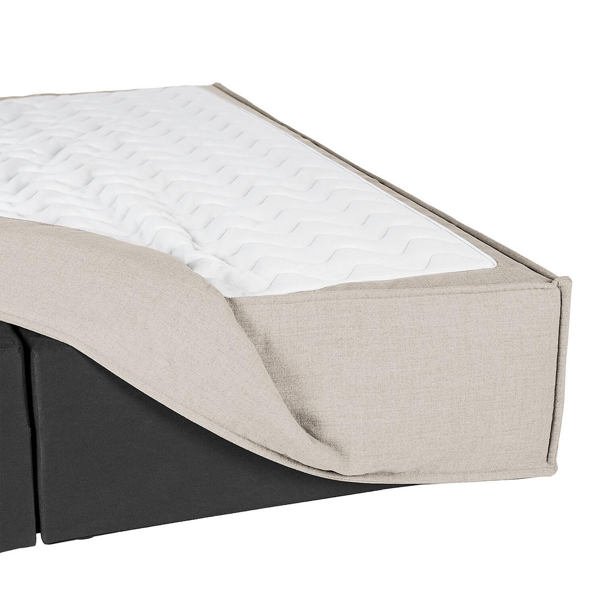BOXSPRINGBETT 270/220 cm  in Beige  - Beige, Design, Textil (270/220cm) - home24