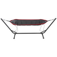 HÄNGEMATTE  - Dunkelgrau/Rot, KONVENTIONELL, Textil/Metall (105/104/305cm) - Siena Garden