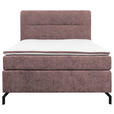 BOXSPRINGBETT 140/200 cm  in Altrosa  - Schwarz/Altrosa, Design, Textil/Metall (140/200cm) - Esposa