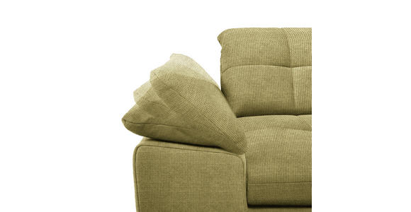 ECKSOFA in Mikrofaser Grün  - Chromfarben/Grün, Design, Textil/Metall (265/180cm) - Carryhome