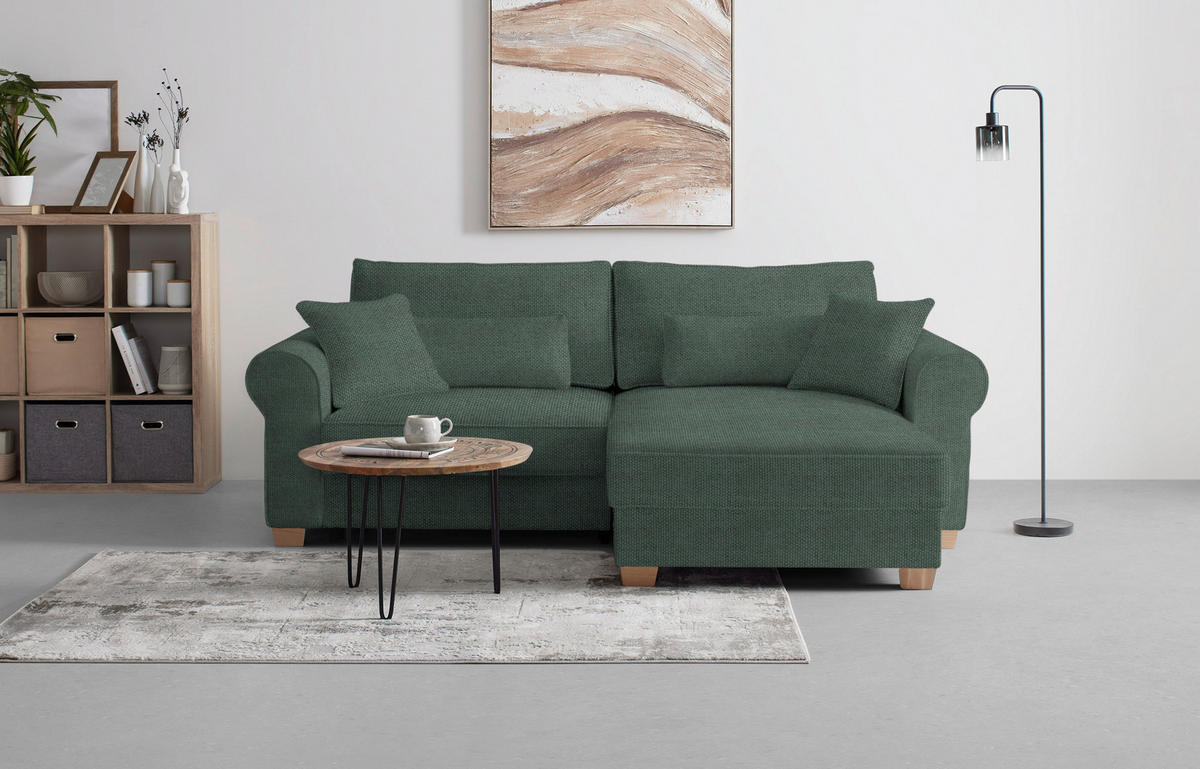HÖRNSOFFA i mörkgrön  - mörkgrön, Modern, trämaterial/trä (255/185cm) - MID.YOU