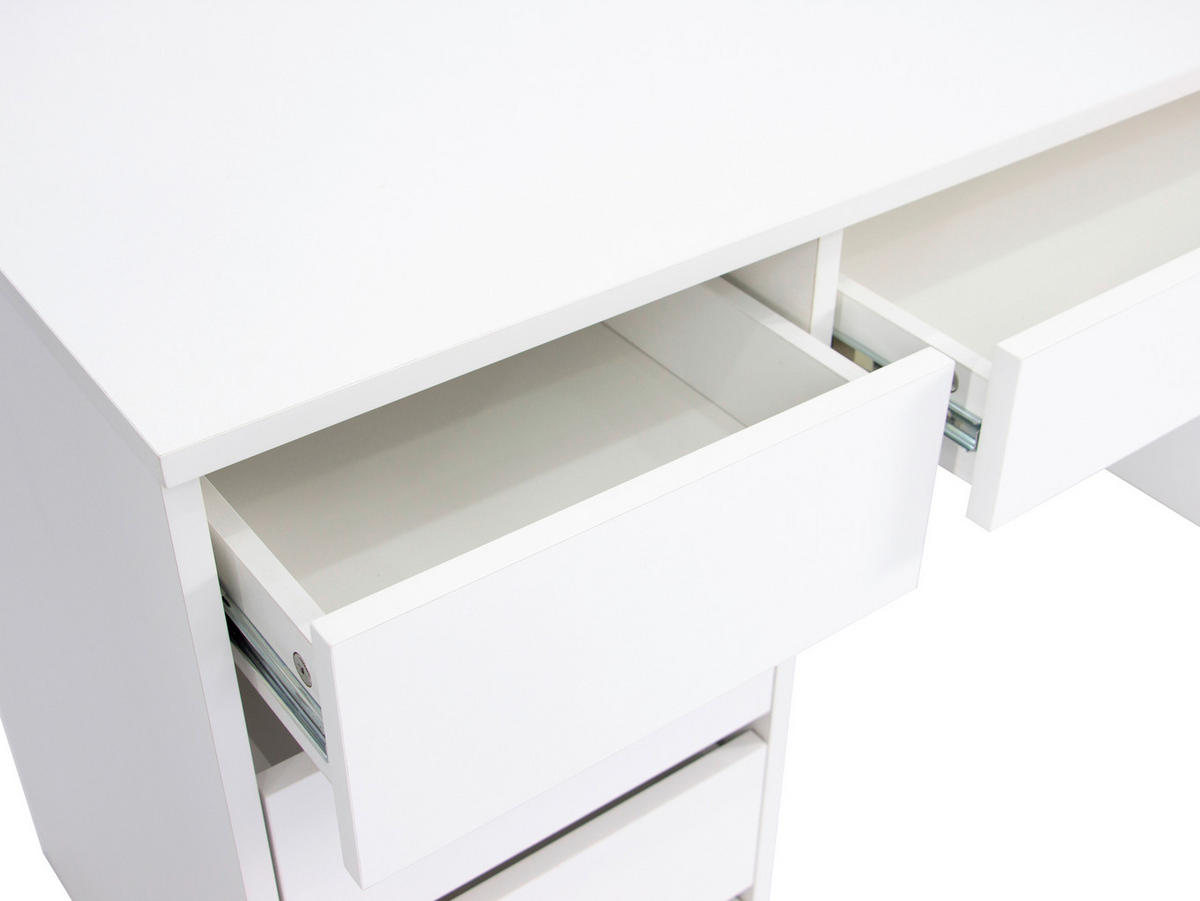 SCHREIBTISCH  Weiss  - Weiss, Modern, Holzwerkstoff (120/76/55cm) - MID.YOU