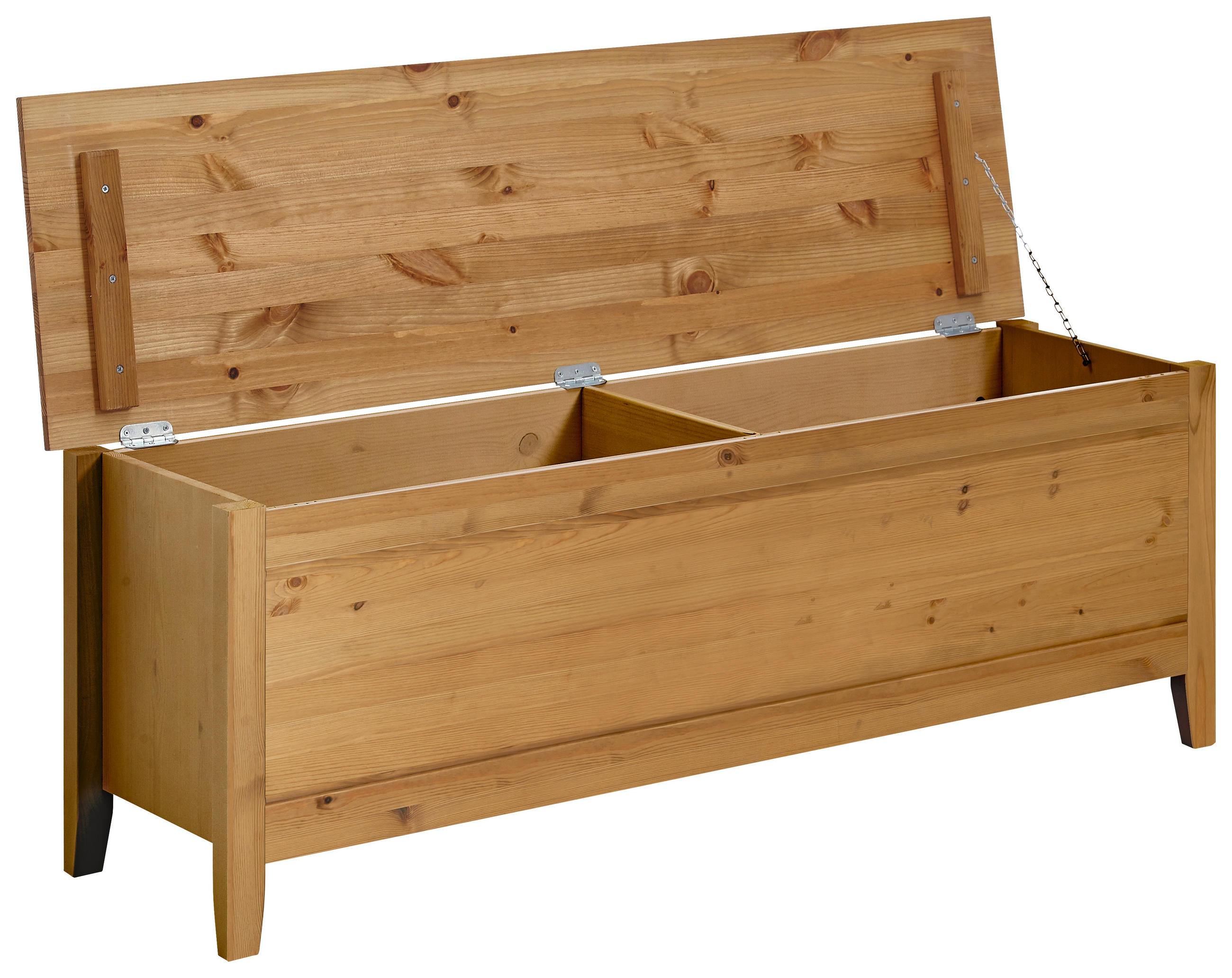 BETTBANK Kiefer Laugenfarbig  - Laugenfarbig, ROMANTIK / LANDHAUS, Holz (136/47/38cm) - Boxxx