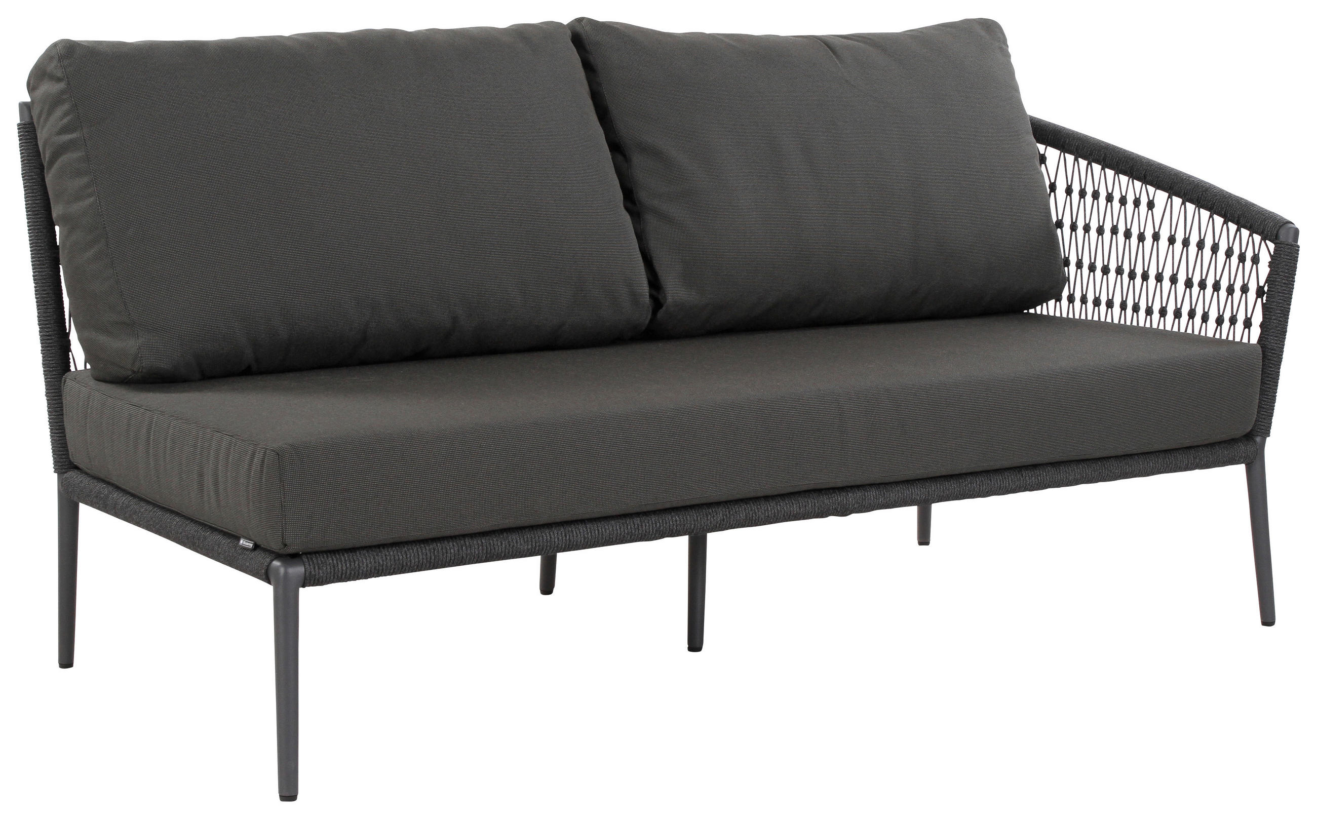 GARTENBANK 164/75/85 cm  Aluminium  - Anthrazit/Grau, Basics, Textil/Stein (164/75/85cm) - Musterring