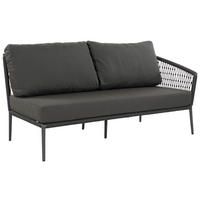 GARTENBANK 164/75/85 cm  Aluminium  - Anthrazit/Grau, Basics, Textil/Stein (164/75/85cm) - Musterring