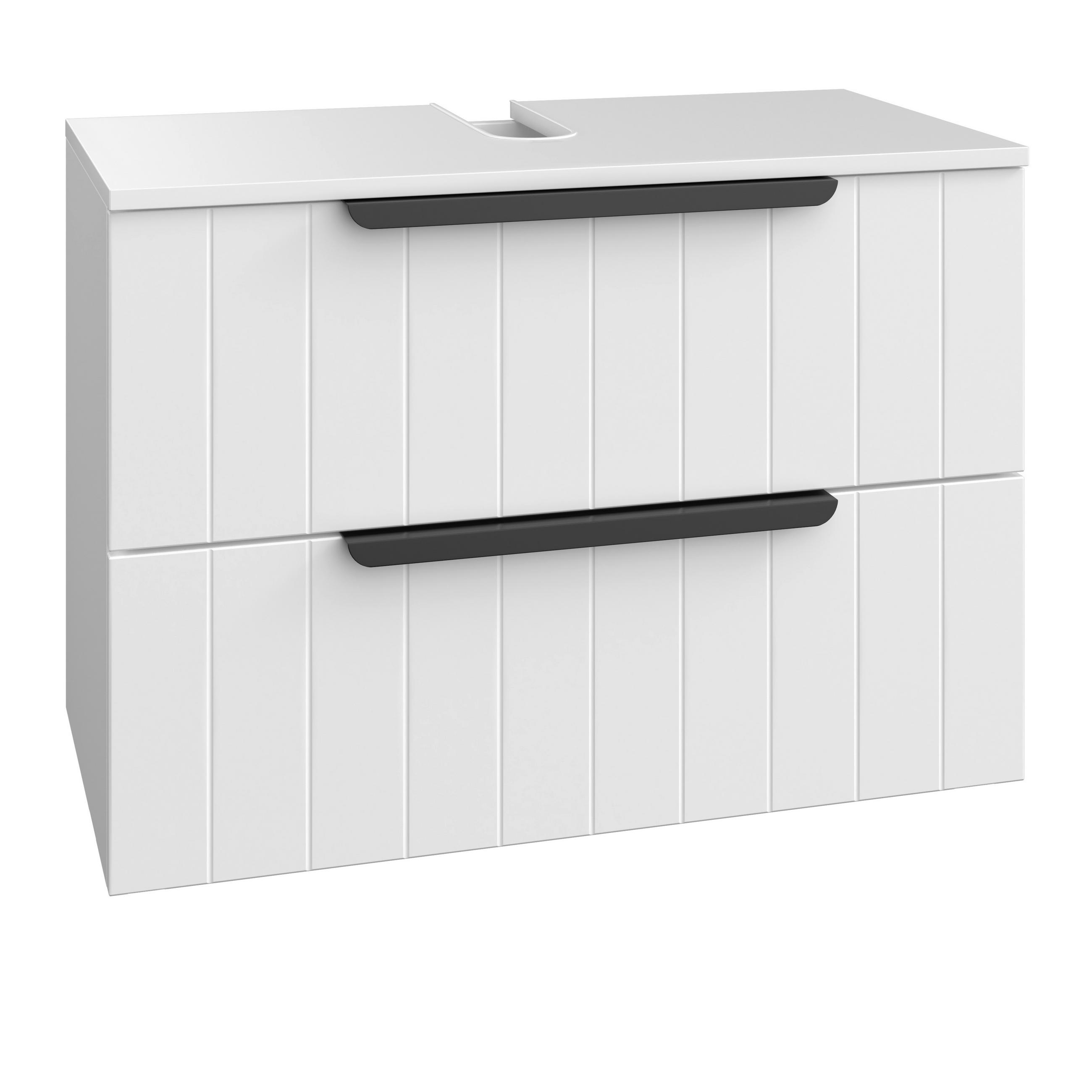 Xora Waschbeckenunterschrank Itallo Weiß 76x53x38.5 cm