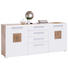 SIDEBOARD 180/82/43 cm - Chromfarben/Eichefarben, KONVENTIONELL, Holzwerkstoff/Kunststoff (180/82/43cm) - Hom`in SIDEBOARD 180/82/43 cm - Chromfarben/Eichefarben, KONVENTIONELL, Holzwerkstoff/Kunststoff (180/82/43cm) - Hom`in