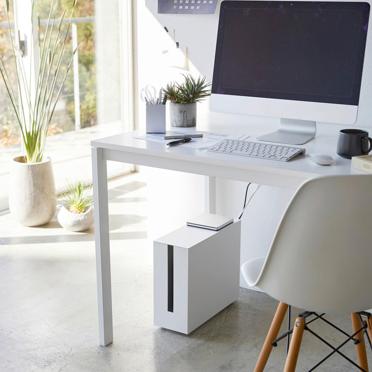 AUFBEWAHRUNGSBOX 15/40/34.5 cm  - Weiss, Basics, Metall (15/40/34.5cm)