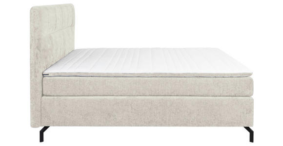 BOXSPRINGBETT 160/200 cm in Greige - Greige/Schwarz, Design, Textil/Metall (160/200cm) - Esposa