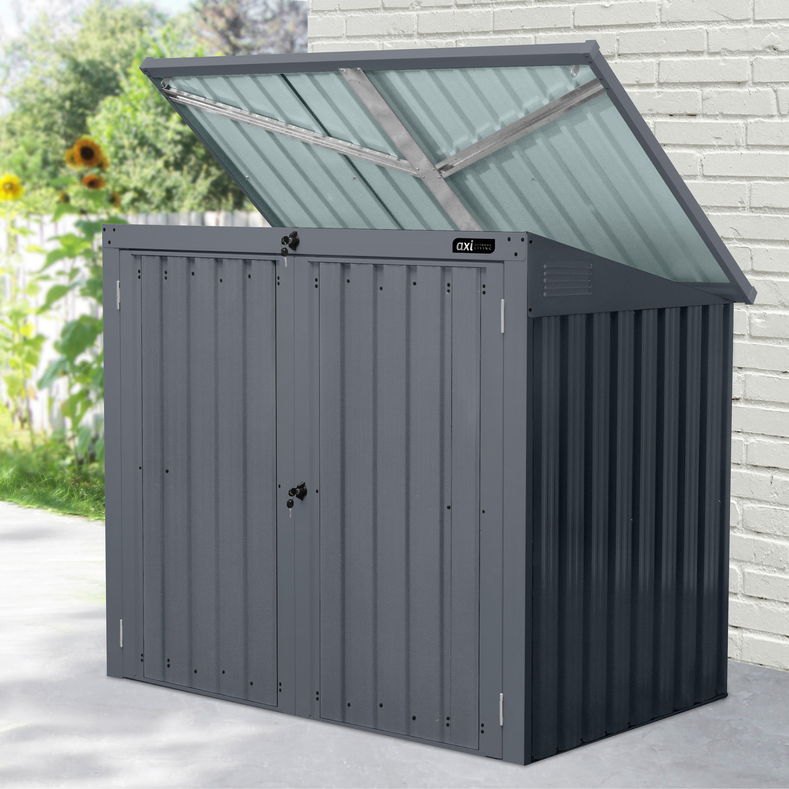 SOPTUNNA BOX - antracit, Klassisk, metall (158/134/101cm)