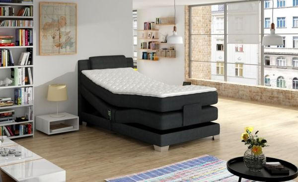 POSTEĽ BOXSPRING, 100/200 cm, textil, tmavohnedá - tmavohnedá/strieborná, Konventionell, textil/plast (100/200cm) - Esposa