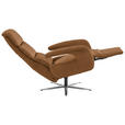 RELAXSESSEL in Leder Karamell  - Edelstahlfarben/Karamell, Design, Leder/Metall (76/119/86cm) - Dieter Knoll