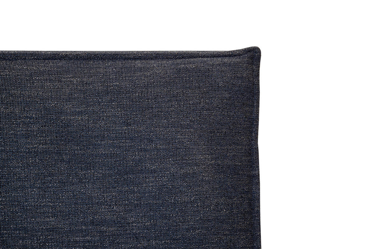 KONTINENTALSÄNG 180/200 cm  i mörkblå  - svart/mörkblå, Design, metall/trä (180/200cm) - Elegando