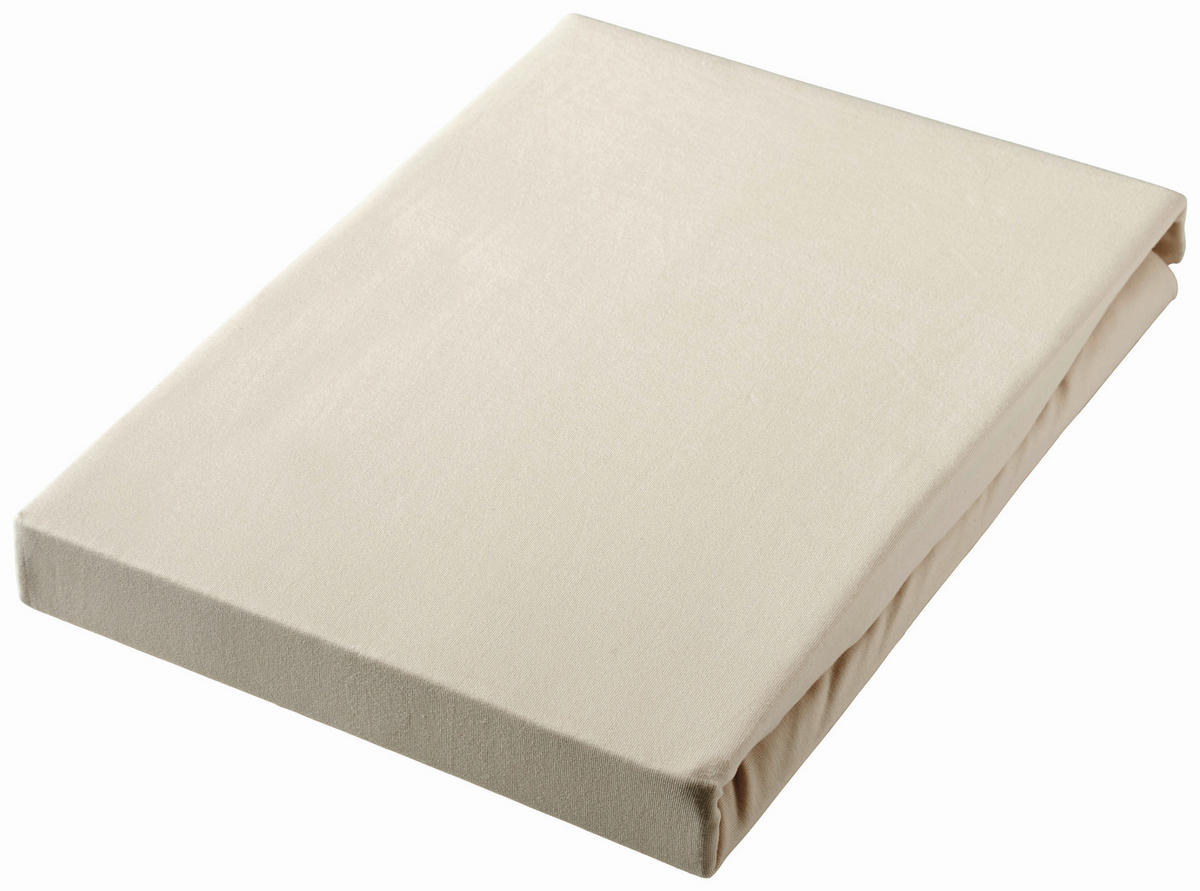 SPANNLEINTUCH 180-200/200 cm Jersey  - Beige, Basics, Textil (180-200/200cm) - Novel