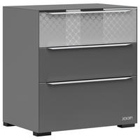 NACHTKÄSTCHEN 58/62,5/40 cm  in Grau, Hellgrau  - Chromfarben/Hellgrau, Design, Glas/Holzwerkstoff (58/62,5/40cm) - Joop!