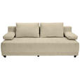 SCHLAFSOFA in Chenille Beige  - Beige/Schwarz, KONVENTIONELL, Kunststoff/Textil (201/72/98cm) - Carryhome