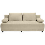 SCHLAFSOFA Chenille Beige  - Beige/Schwarz, KONVENTIONELL, Kunststoff/Textil (201/72/98cm) - Carryhome