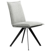 STUHL Webstoff Schwarz, Hellgrau Buche massiv  - Hellgrau/Schwarz, Basics, Holz/Textil (46/91/61cm) - Carryhome