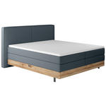 BOXSPRINGBETT 180/200 cm  in Dunkelblau  - Schwarz/Dunkelblau, Natur, Holz/Textil (180/200cm) - Valnatura