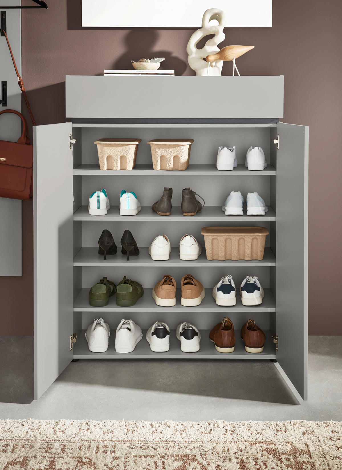 GARDEROBE 5-teilig 300/199/40 cm  - Kaschmir, Design, Holzwerkstoff (300/199/40cm) - Voleo