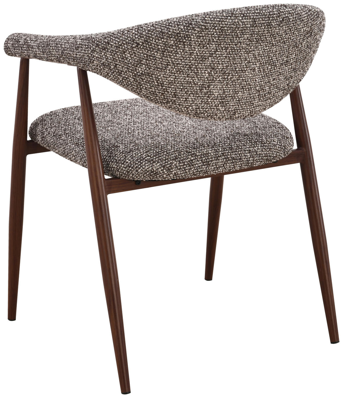 ARMLEHNSTUHL  Stoffauswahl Bouclé  Dunkelbraun, Walnussfarben  - Dunkelbraun/Walnussfarben, Design, Textil/Metall (58/78/60cm) - Lomoco