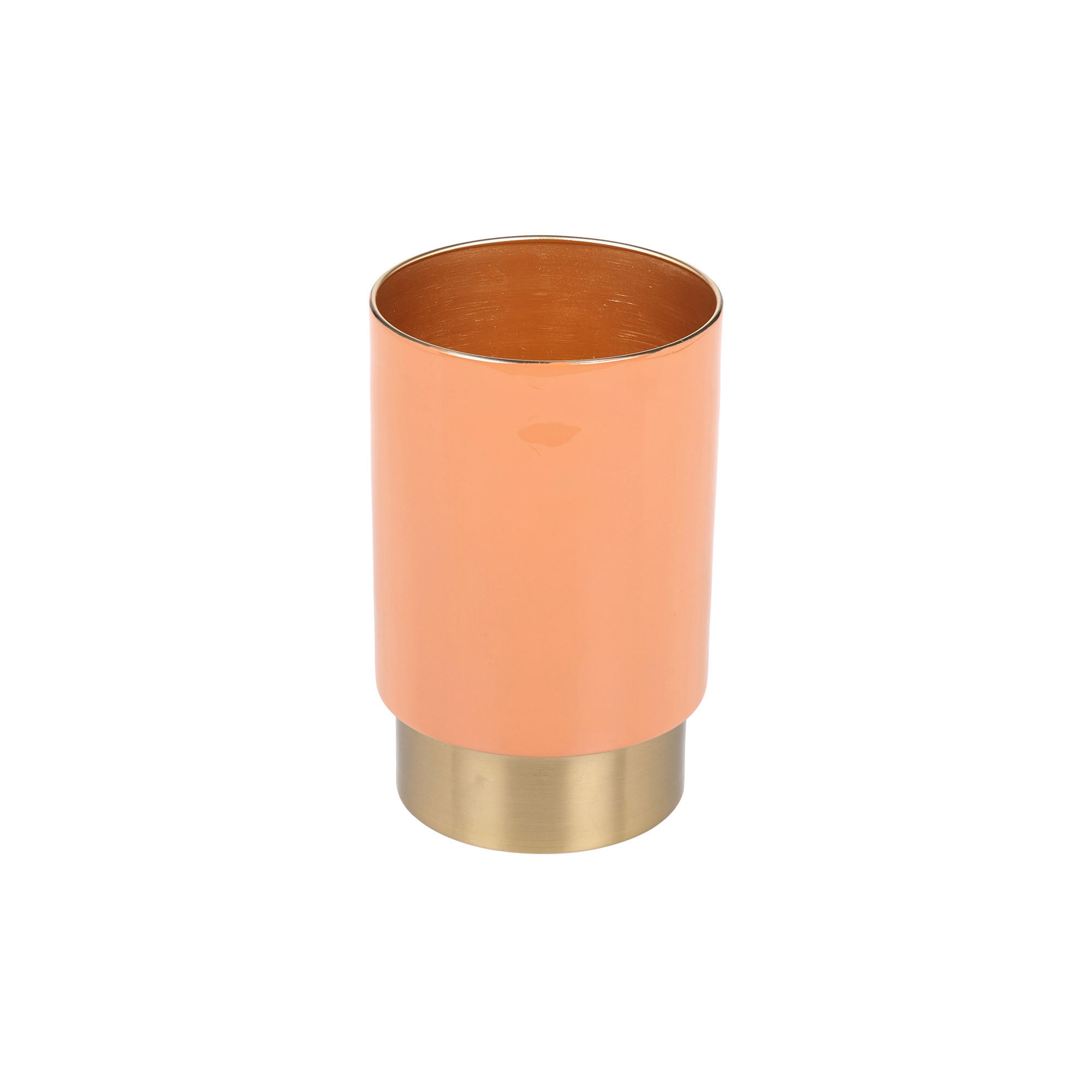 VASE 21 cm  - Goldfarben/Orange, LIFESTYLE, Metall (13/21/11,5cm) - Ambia Home