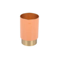 VASE 21 cm  - Goldfarben/Orange, LIFESTYLE, Metall (13/21/11,5cm) - Ambia Home