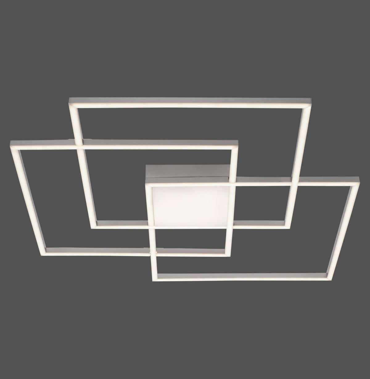 LED-DECKENLEUCHTE Asmin 75/75/6 cm   - Silberfarben, Design, Kunststoff/Metall (75/75/6cm)
