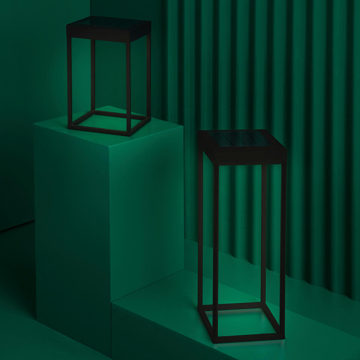 SOLARLEUCHTE  - Schwarz, Design, Metall (18.4/18.4/30cm)