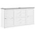SIDEBOARD 180/89/43 cm - Weiß/Grau, LIFESTYLE, Holzwerkstoff/Metall (180/89/43cm) - Hom`in SIDEBOARD 180/89/43 cm - Weiß/Grau, LIFESTYLE, Holzwerkstoff/Metall (180/89/43cm) - Hom`in