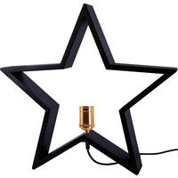 STOLNÁ LAMPA - čierna/mosadzná, Basics, kov/drevo (50/10/48cm) - Eglo
