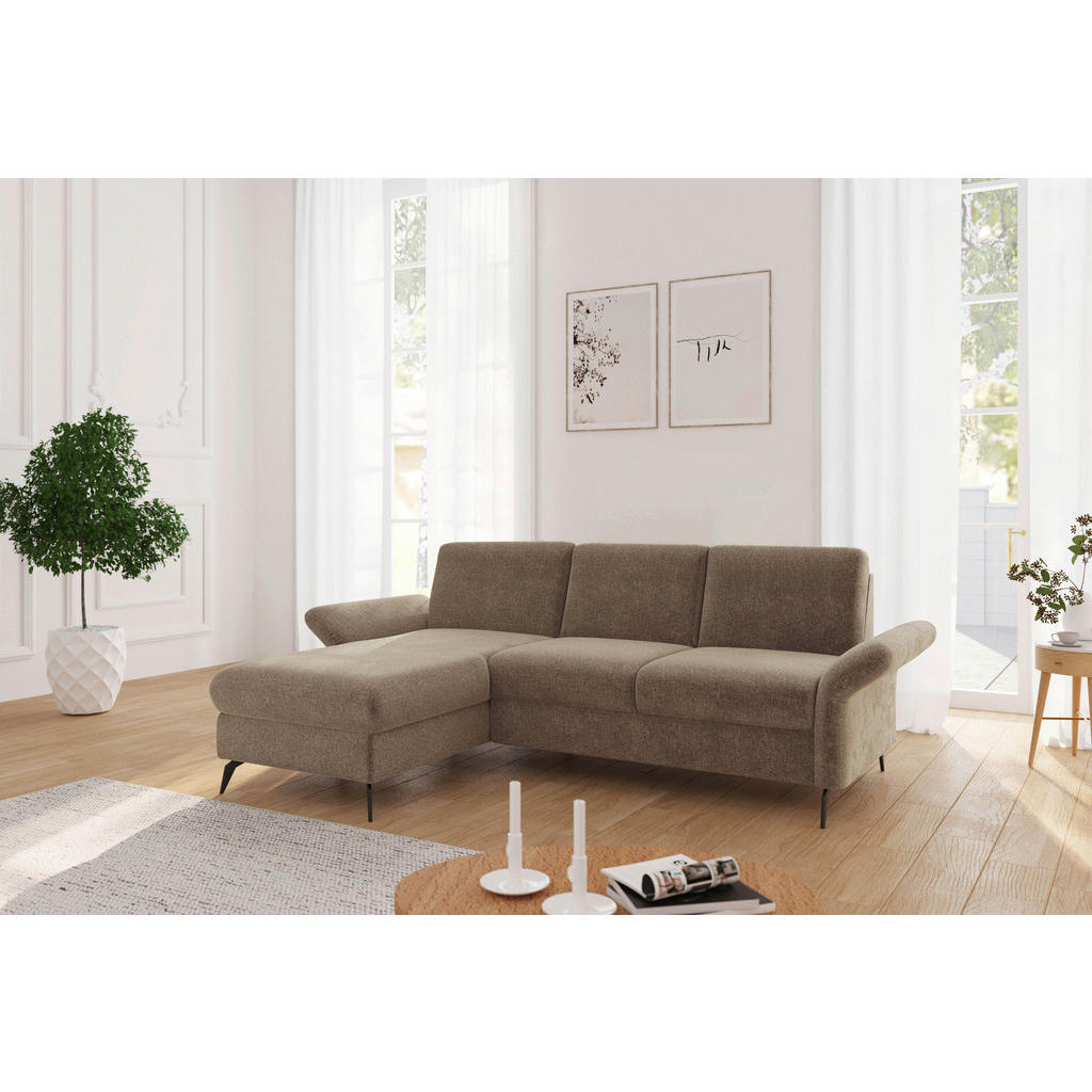 Sit & More ROHOVÁ SEDAČKA, textil, svetlohnedá