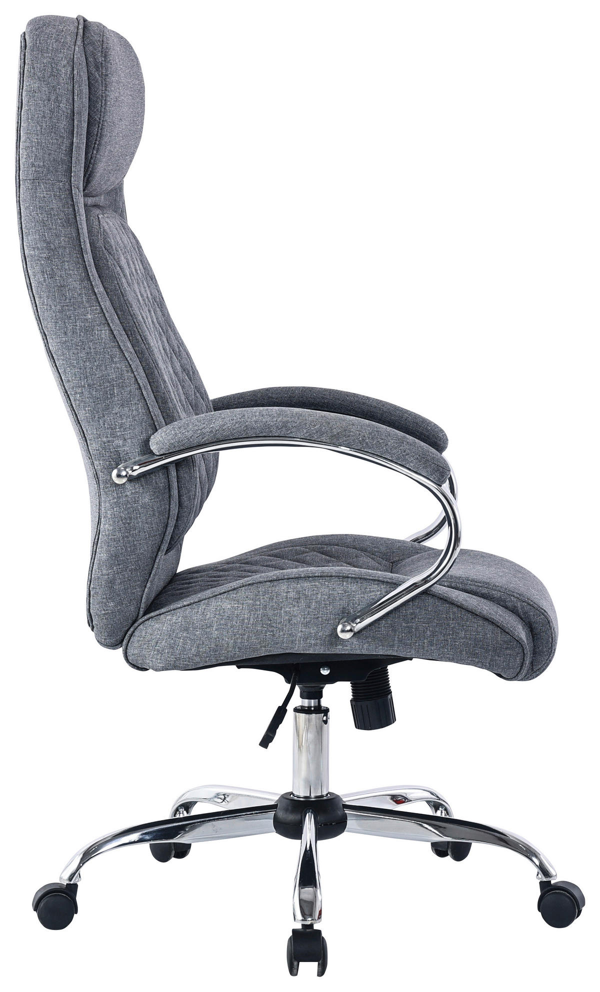 DIREKTORSKA STOLICA  siva, boja hroma   - boja hroma/siva, Konvencionalno, metal/tekstil (66/119-128/70cm) - Cantus