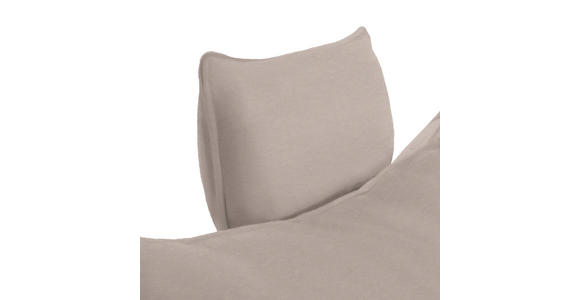 ECKSOFA in Flachgewebe Hellbraun 292/176 cm - Hellbraun/Schwarz, MODERN, Textil/Metall (292/176cm) - Carryhome