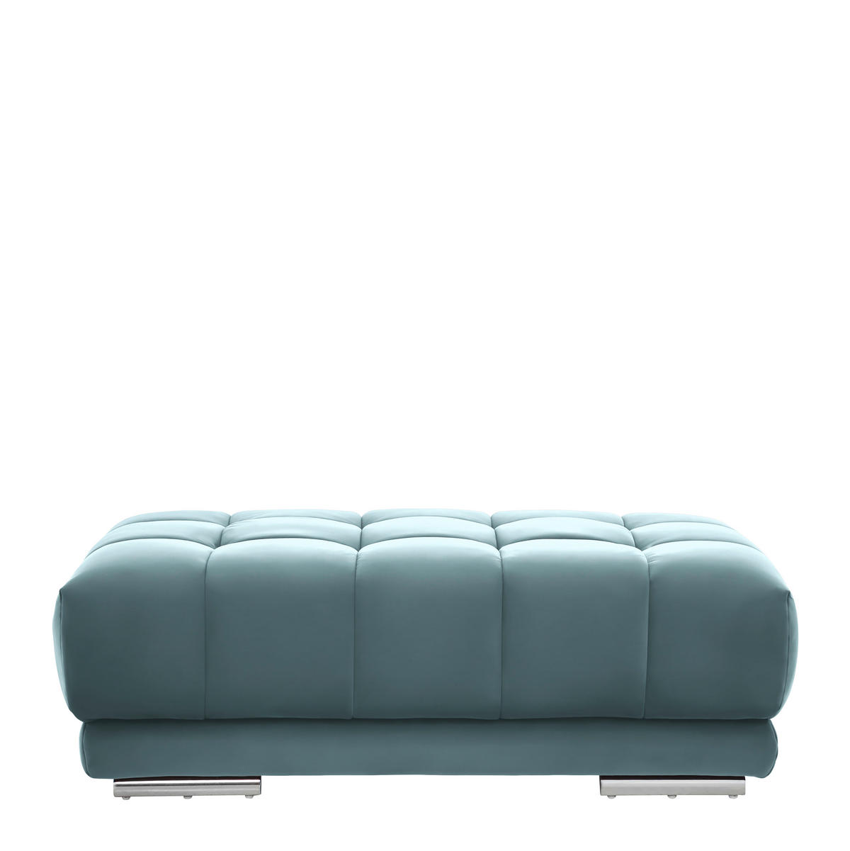 HOCKER Textil Hellblau  - Chromfarben/Hellblau, Design, Textil (126/42/76cm) - Beldomo Speed