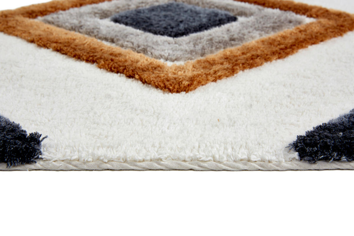 BADTEPPICH Barbados Braun, Grau, Schwarz, Weiß 67/110 cm  - Schwarz/Braun, Basics, Textil (67/110cm) - Schöner Wohnen