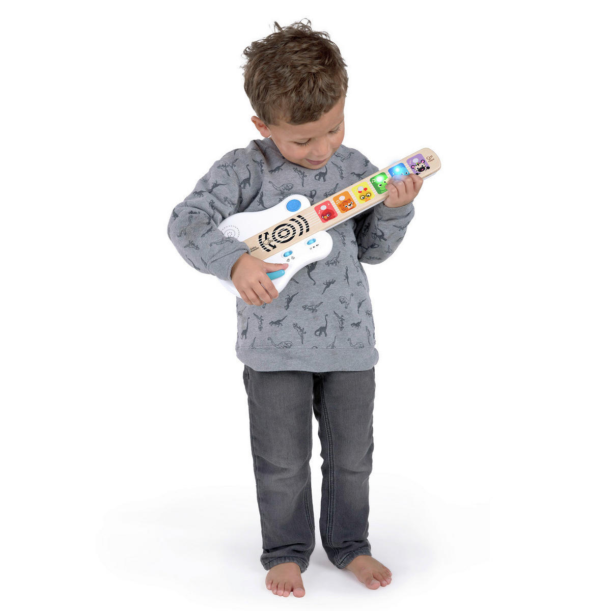 E-GITARRE - Weiß Hochglanz, Basics, Holzwerkstoff/Kunststoff (45,3/24,2/5,8cm) - Hape