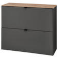 HÄNGESCHUHSCHRANK 100/84/37 cm  - Schwarz/Graphitfarben, MODERN, Holzwerkstoff/Metall (100/84/37cm) - Voleo