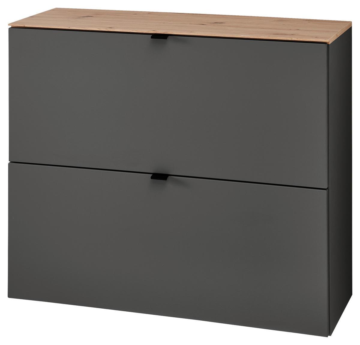 HÄNGESCHUHSCHRANK 100/84/37 cm  - Schwarz/Graphitfarben, MODERN, Holzwerkstoff/Metall (100/84/37cm) - Voleo